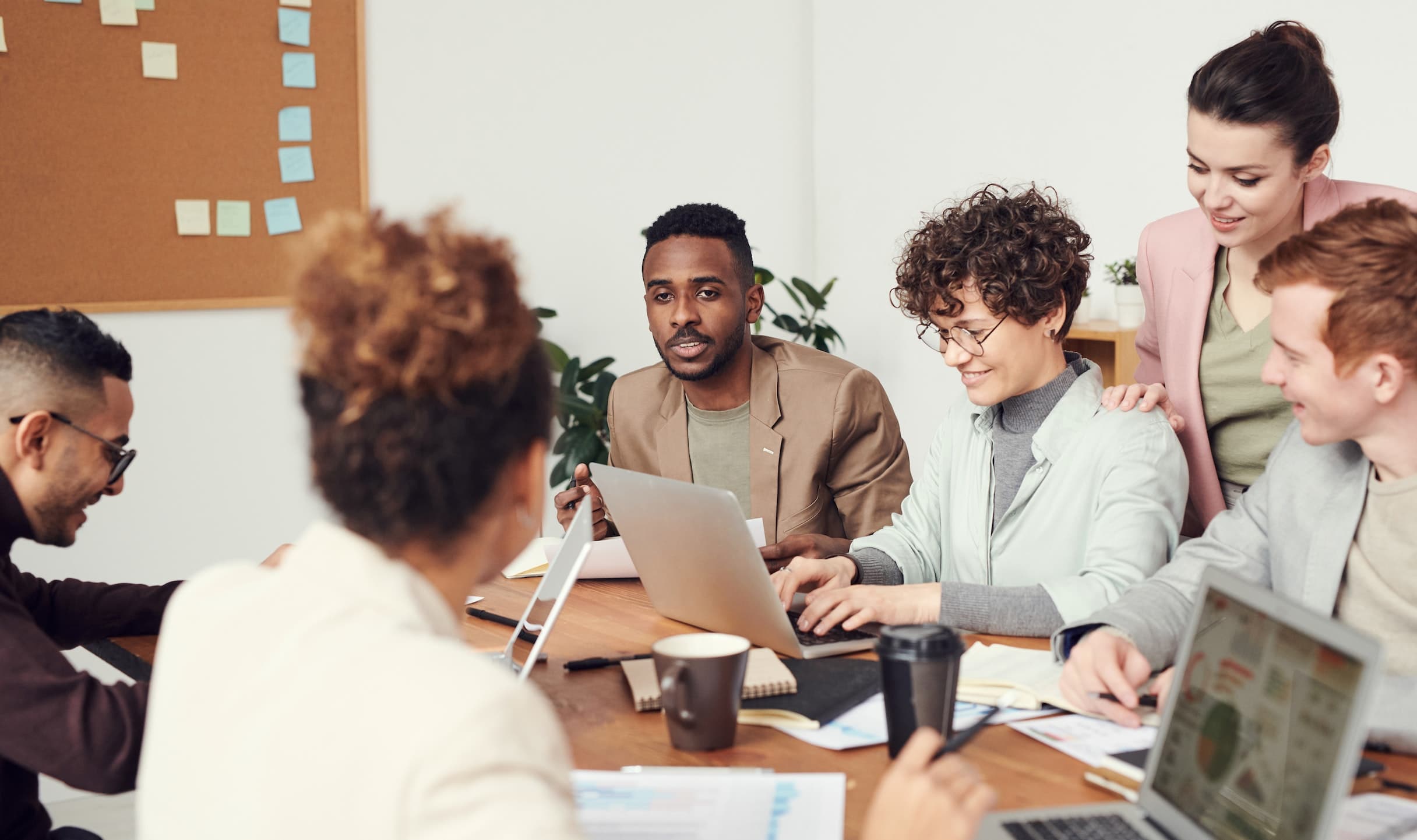 People working in an office